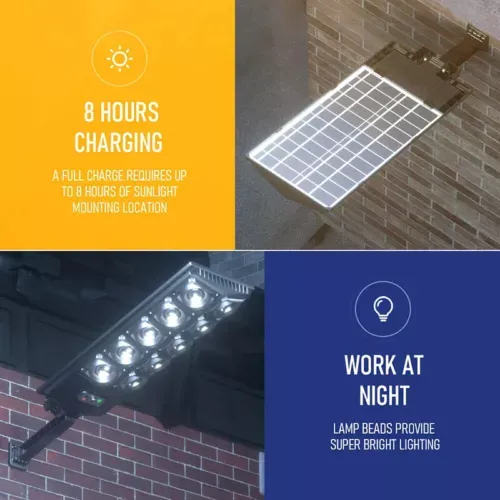 Commercial 1000000LM LED Outdoor Dusk to Dawn Solar Street Light Road Area Lamp - 第 6 张/共 12 张