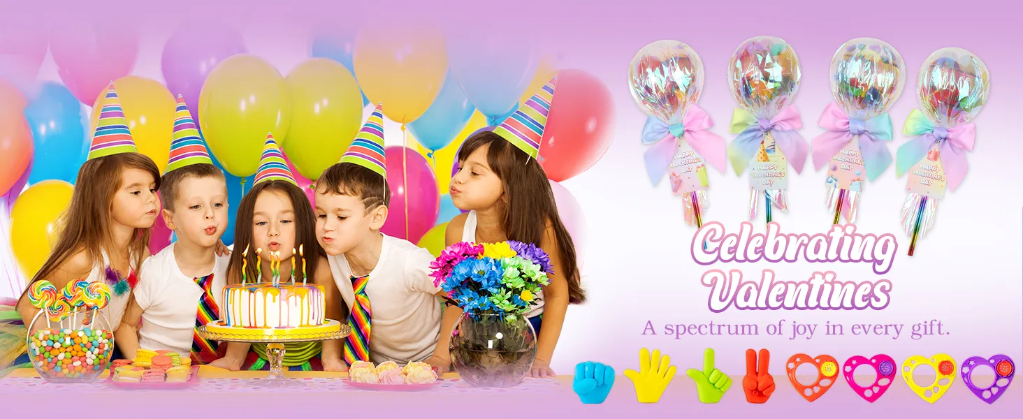 Celebrate Kids' Valentine's Day with this romantic, cute gift in dreamy rainbow colors.