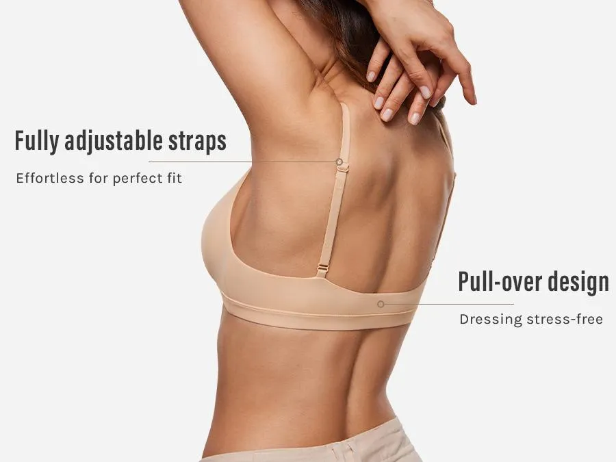 INLYRIC Women's Inbarely Triangle Bralette Plunge Unlined Seamless Bra No Underwire Sexy Comfortable Everyday