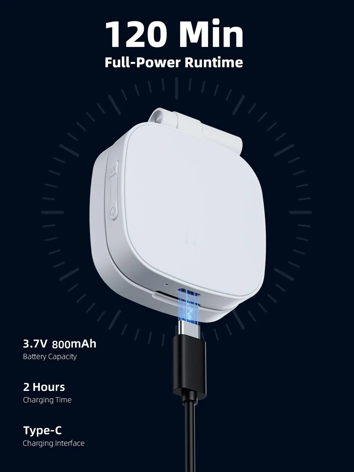 Extended Use and USB-C Recharge