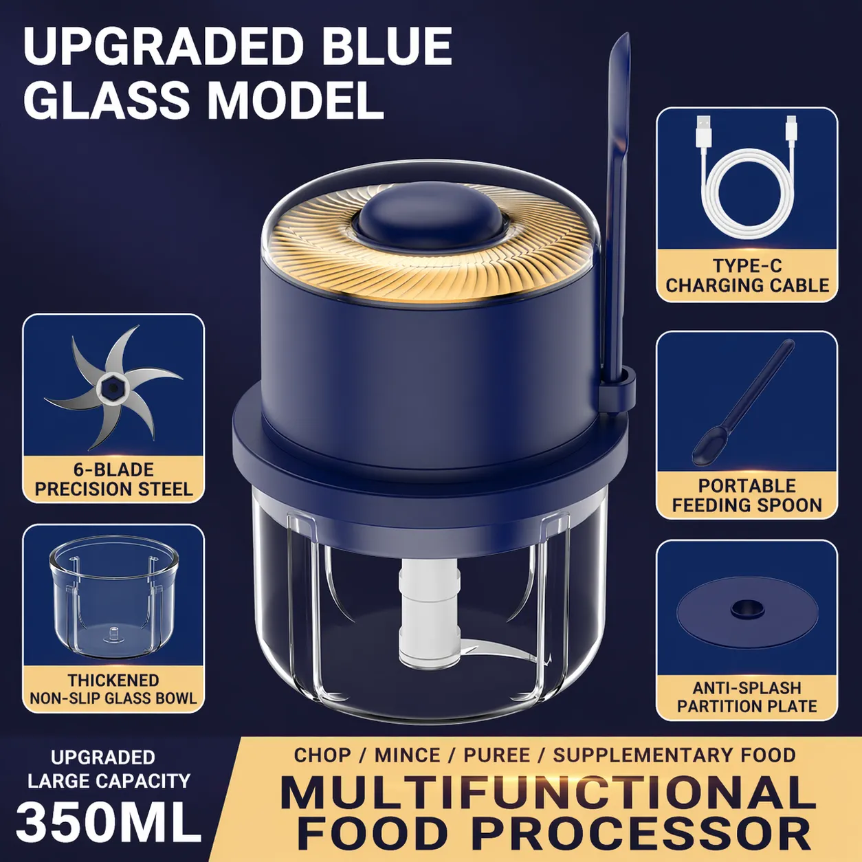 Portable mini chopper set