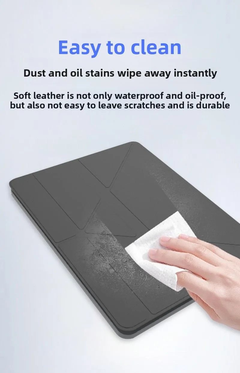 Portable Wireless BT Foldable Keyboard New Detachable Leather Stand for Tablet Phone Touch Typing Mini Keyboard with Ergonomic Design