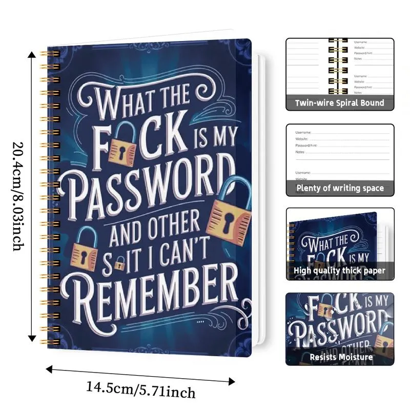 1pc Simple Password Book, Minimalist Advanced Address Password Manager With Website Password Quick Access Username And Password Storage Perfect For Home Office Internet Computer Logins, Great Holiday Gifts