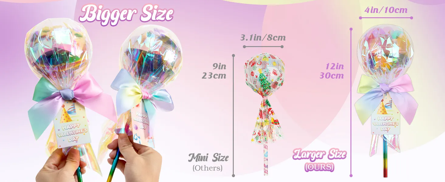 Our giant Sucker stationery gift set features a larger size: 12 inch tall and 4 inch wide.