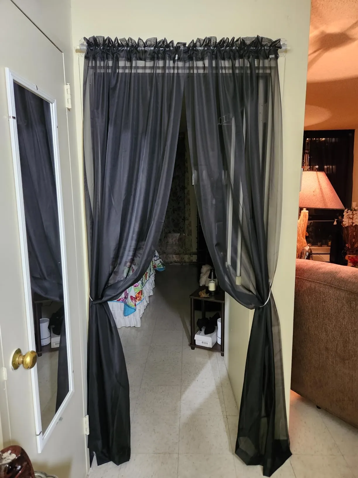 This is a perfect way to hang up your curtains