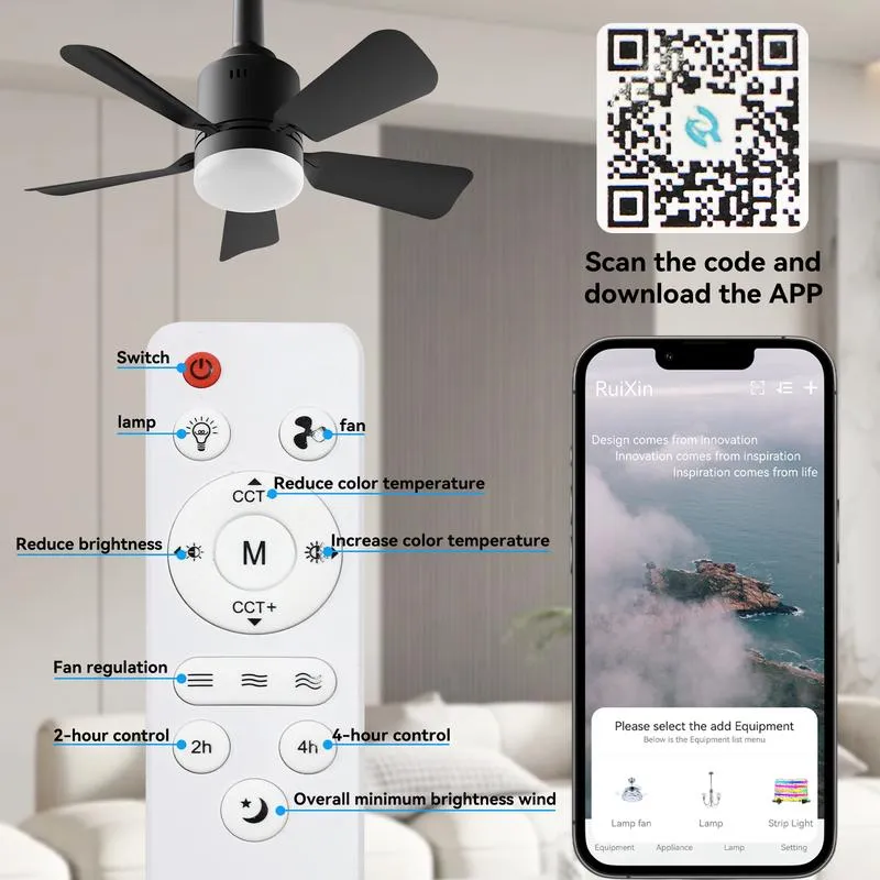 Product Introduction of Socket Breeze Socket Fan Light with Remote, Portable Small Ceiling Fans with Lights for Bedroom, Kitchen, Living Room, Ceiling Fan with Light 3500K, 1000 Lumens, Screws into E27 9