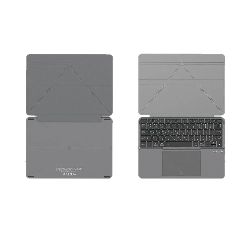 Portable Wireless BT Foldable Keyboard New Detachable Leather Stand for Tablet Phone Touch Typing Mini Keyboard with Ergonomic Design