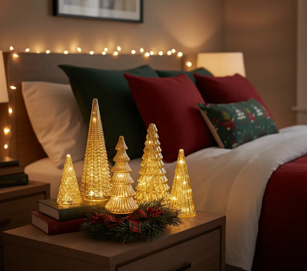 BFF Collection Set of 5 Illuminated Mercury Trees BFF Collection Set of 5 Illuminated Mercury Trees