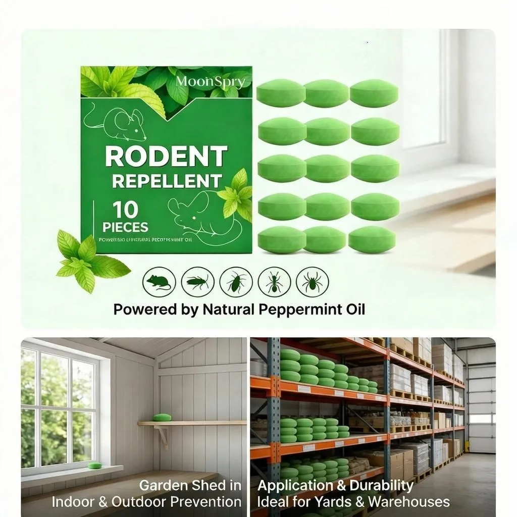 10 - Pack Popular Natural Rodent Repellent Balls! Infused with peppermint and lemon oil, these balls effectively deter squirrels, rats, spiders, and other pests. Safe, long - lasting, and easy - to - use for both indoor and outdoor applications.