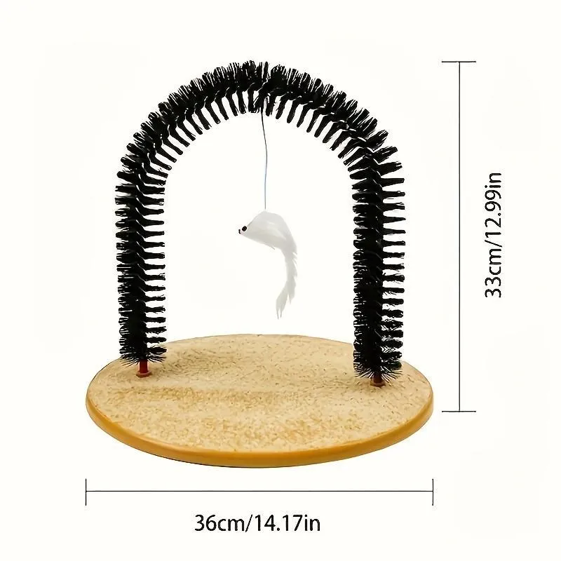 Cat Arch Self-Cleaning Cat Massage Toy, Interactive Cat Hair Removal Brush with Scratching Pad Toy, Suitable for Indoor Cats, Cat Scratching Board with Interactive Function, Durable and Easy to Assemble Shedding Grooming Kit Groomer Tools Cat Arch Self-Cleaning Cat Massage Toy, Interactive Cat Hair Removal Brush with Scratching Pad Toy, Suitable for Indoor Cats, Cat Scratching Board with Interactive Function, Durable and Easy to Assemble Shedding Grooming Kit Groomer Tools