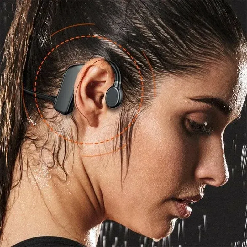Sweatproof bone conduction headphones for workouts