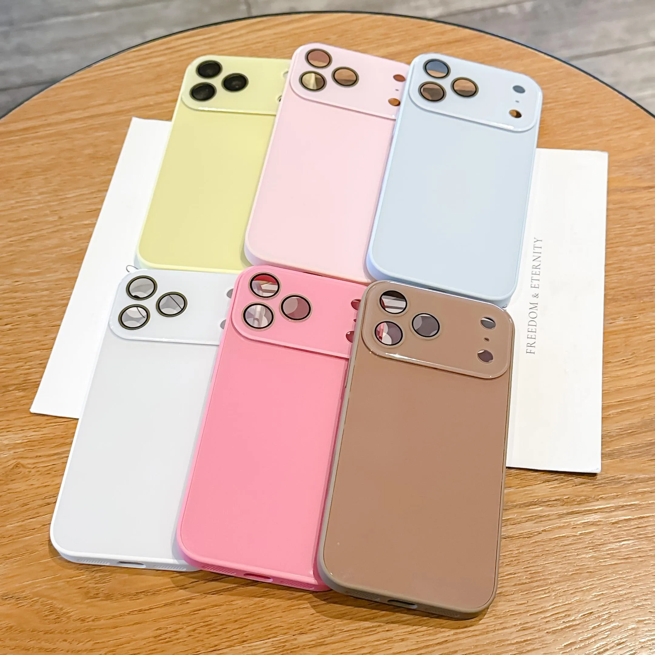 Luxury crystal texture mobile phone case, skin-feeling solid color mobile phone case suitable for iPhone17/16/15/14/13promax series, solid color mobile phone protective cover Luxury crystal texture mobile phone case, skin-feeling solid color mobile phone case suitable for iPhone17/16/15/14/13promax series, solid color mobile phone protective cover