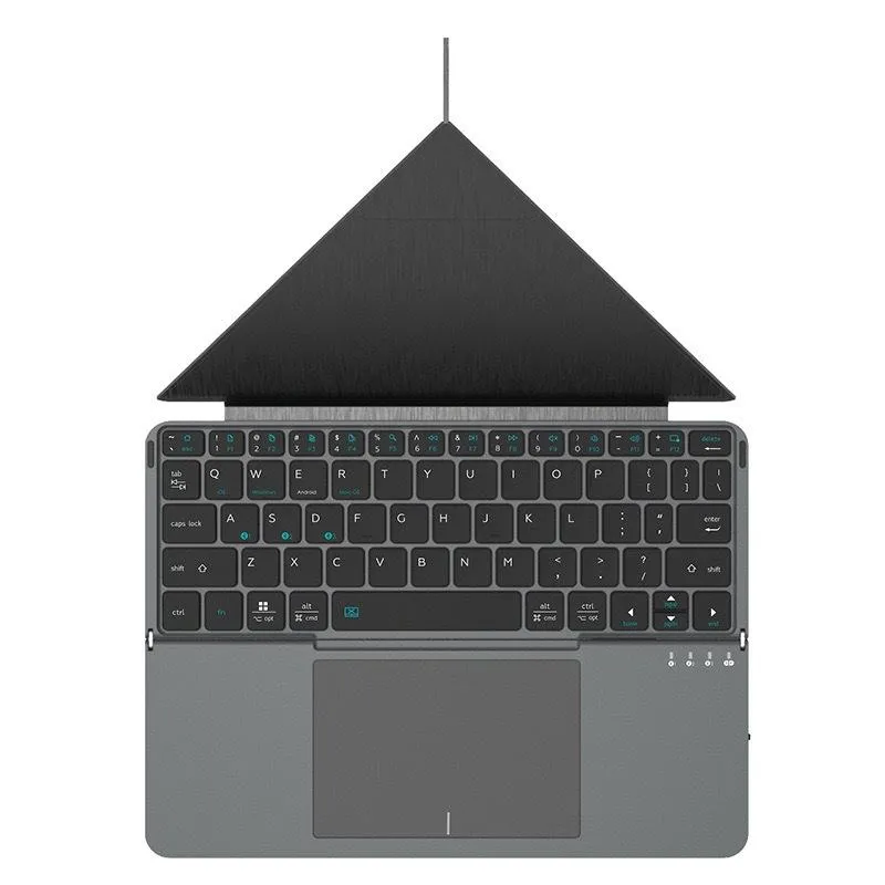Portable Wireless BT Foldable Keyboard New Detachable Leather Stand for Tablet Phone Touch Typing Mini Keyboard with Ergonomic Design