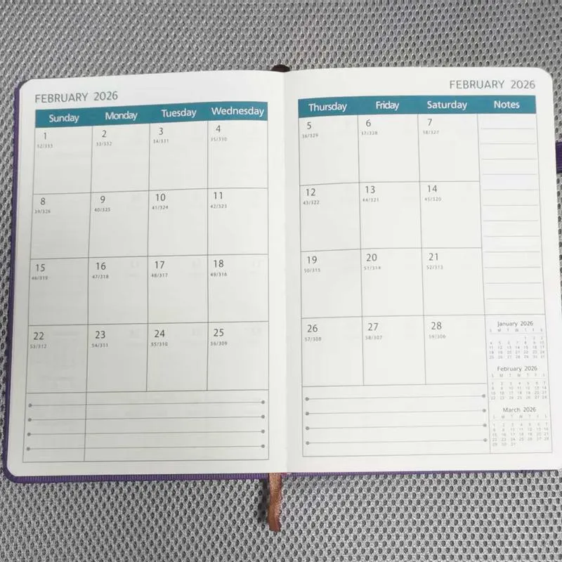 3-Year Monthly Planner Calendar 2026-2028 - January to December, Softcover with Elastic Pen Holder, 12 Month Display, English Language, Ideal for Organizing and Stylish Adults, Diary Writing|Minimalist Design|Easycare Binding, Planner Notebook
