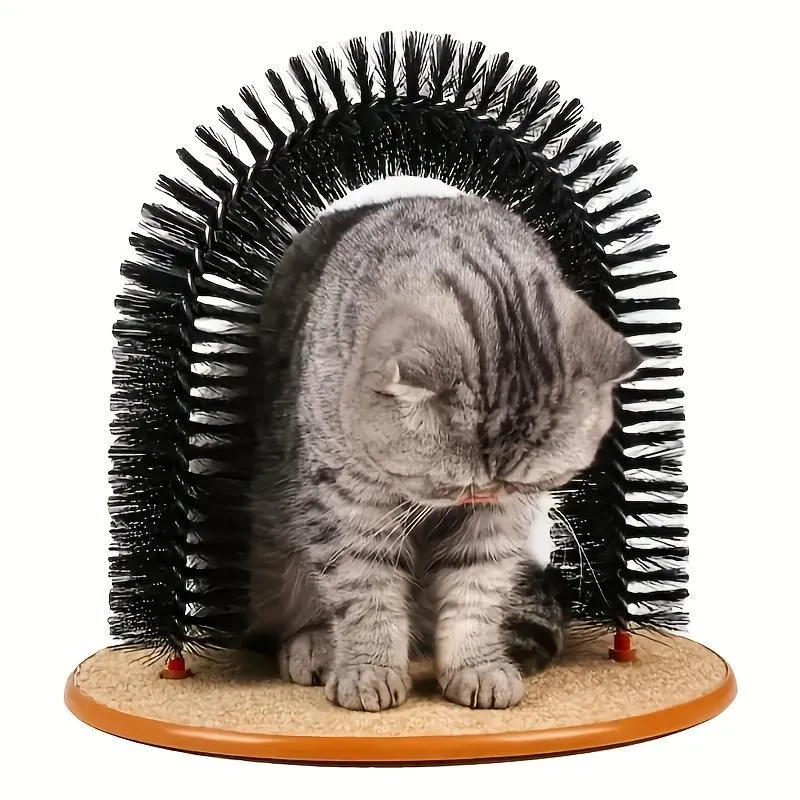 Cat Arch Self-Cleaning Cat Massage Toy, Interactive Cat Hair Removal Brush with Scratching Pad Toy, Suitable for Indoor Cats, Cat Scratching Board with Interactive Function, Durable and Easy to Assemble Shedding Grooming Kit Groomer Tools Cat Arch Self-Cleaning Cat Massage Toy, Interactive Cat Hair Removal Brush with Scratching Pad Toy, Suitable for Indoor Cats, Cat Scratching Board with Interactive Function, Durable and Easy to Assemble Shedding Grooming Kit Groomer Tools
