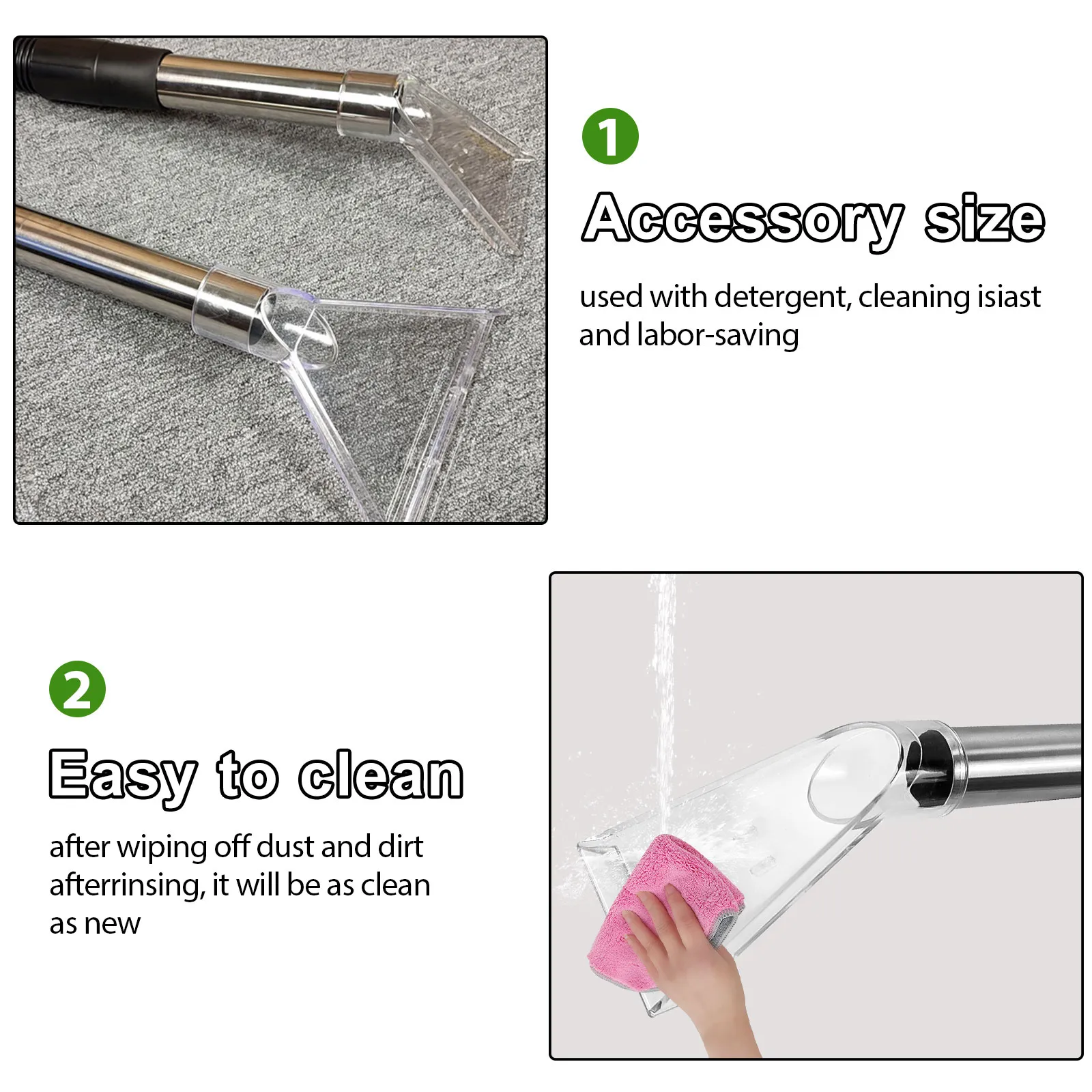 Guhuijie Shop Vac Extractor Attachment, Detailing Wand Extractor Vacuum Cleaner for Upholstery & Carpet Cleaning
