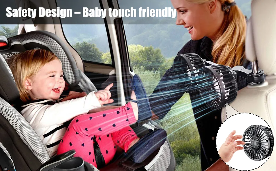 car car fans for backseat fan for backseat of car air circulator fan for car car fan backseat