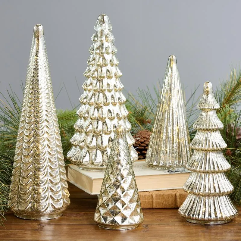 BFF Collection Set of 5 Illuminated Mercury Trees BFF Collection Set of 5 Illuminated Mercury Trees