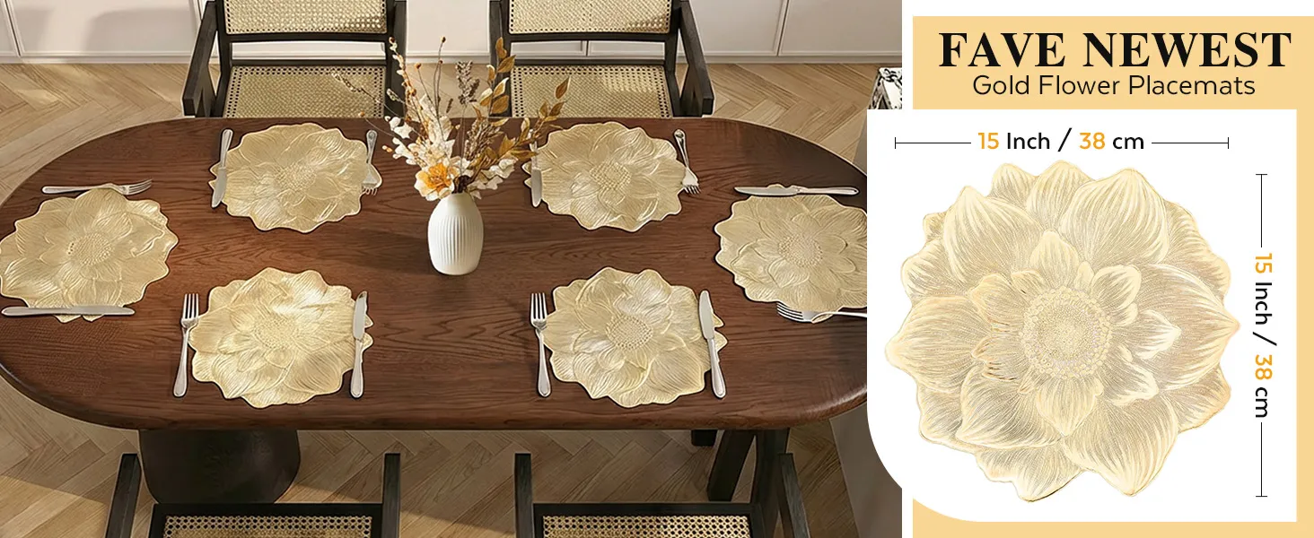 gold placemats round
