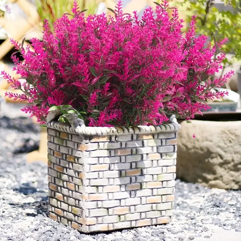 4 bundles of premium artificial flowers uv resistant oxidation resistant perfect for outdoor indoor hanging decorations 9